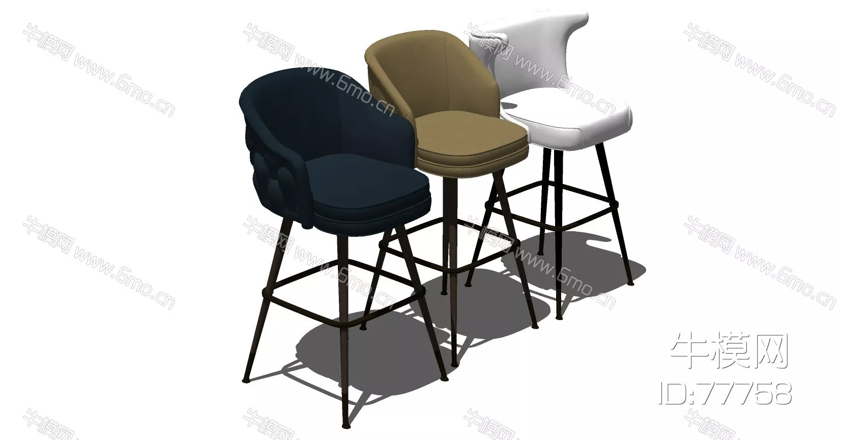 EUROPE BAR CHAIR - SKETCHUP 3D MODEL - ENSCAPE - 77758