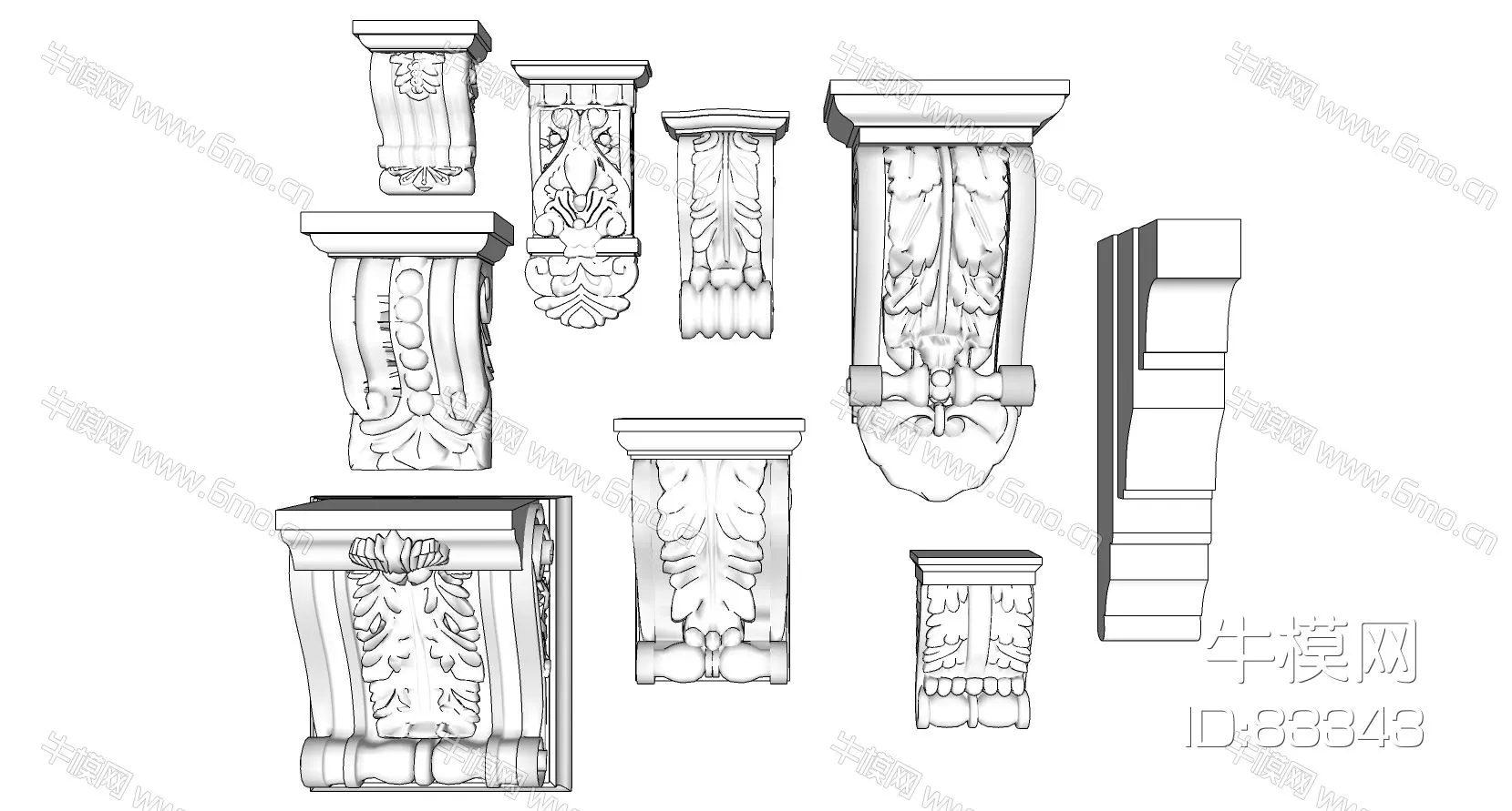 EUROPE CARVED - SKETCHUP 3D MODEL - ENSCAPE - 83343