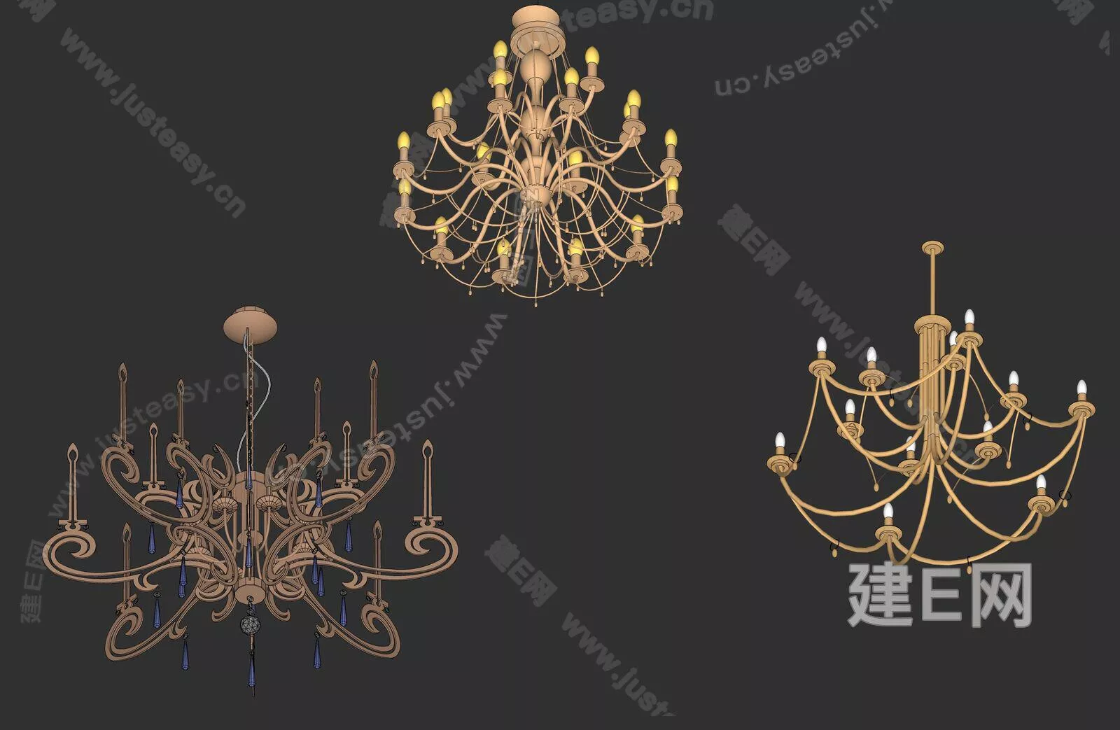 EUROPE CHANDELIER - SKETCHUP 3D MODEL - ENSCAPE - 111362309