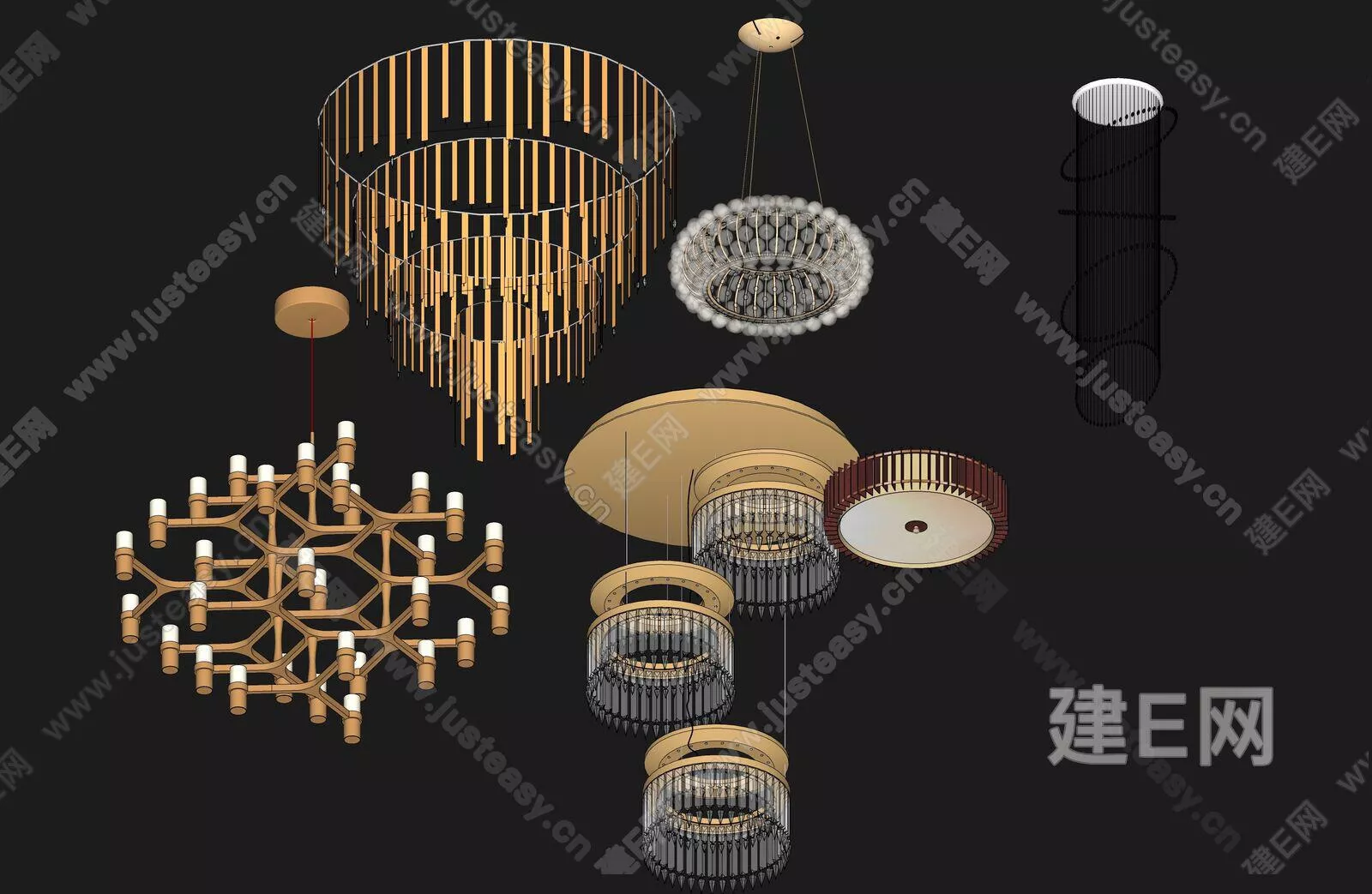 EUROPE CHANDELIER - SKETCHUP 3D MODEL - ENSCAPE - 111362389