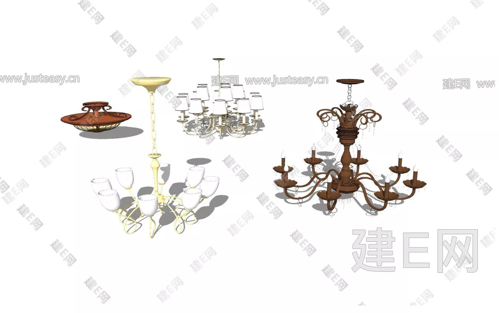 EUROPE CHANDELIER - SKETCHUP 3D MODEL - ENSCAPE - 111362500