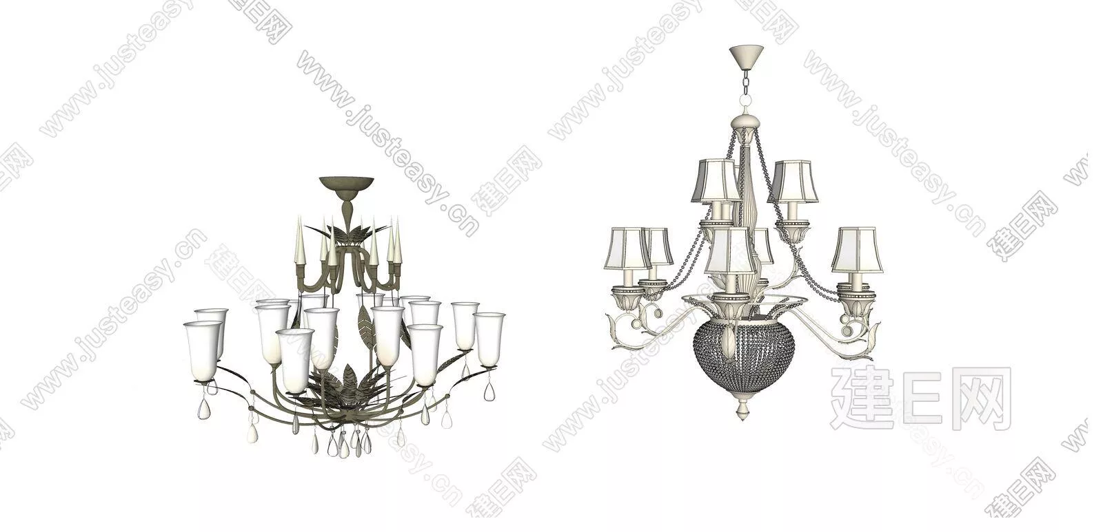 EUROPE CHANDELIER - SKETCHUP 3D MODEL - ENSCAPE - 111755622