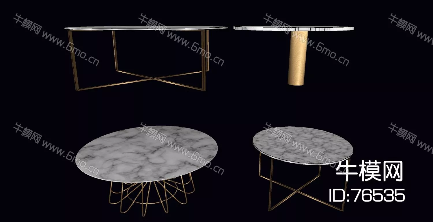 EUROPE COFFEE TABLE - SKETCHUP 3D MODEL - ENSCAPE - 76535