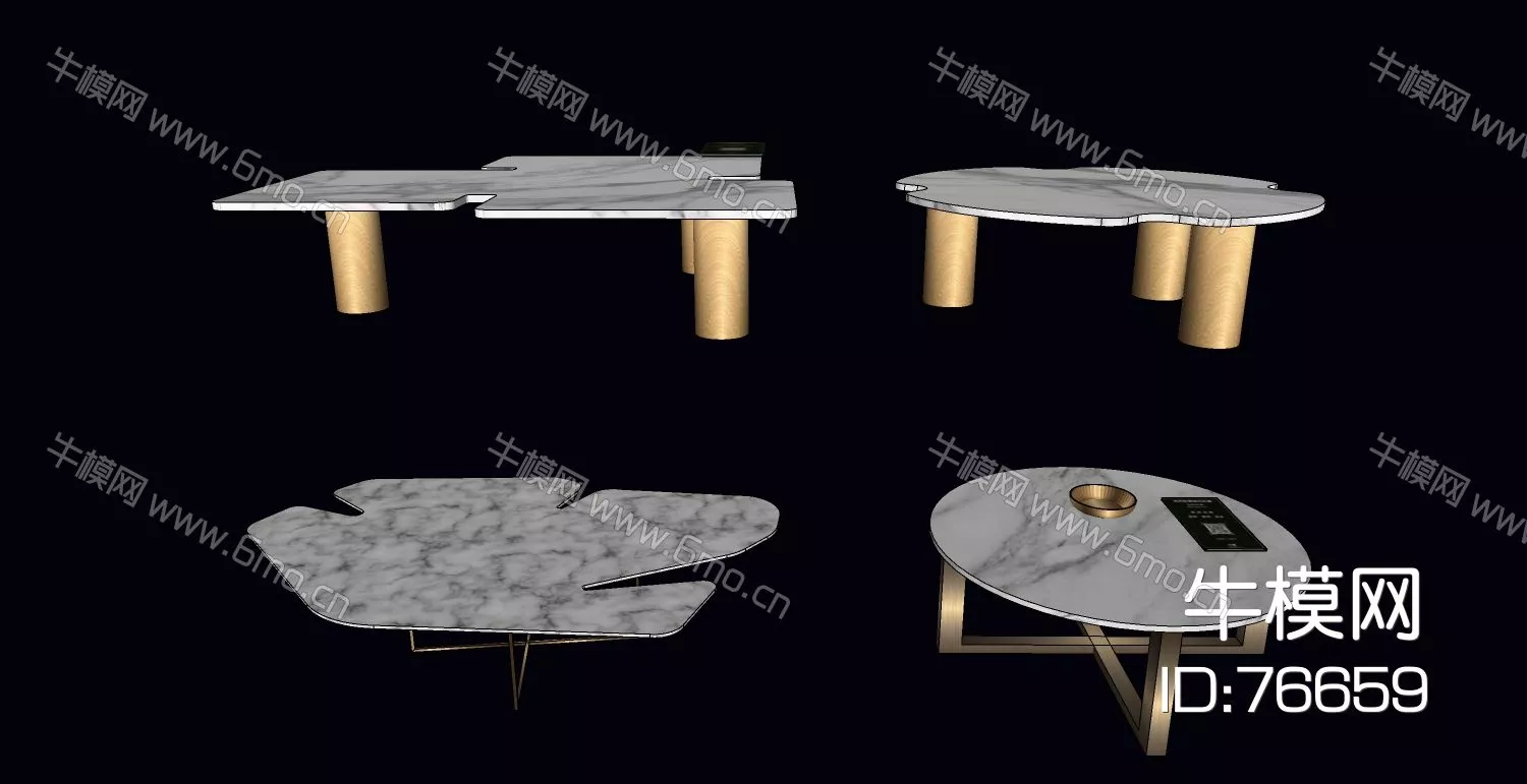 EUROPE COFFEE TABLE - SKETCHUP 3D MODEL - ENSCAPE - 76659