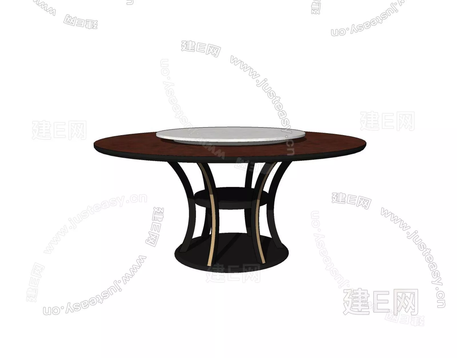 EUROPE DINING TABLE SET - SKETCHUP 3D MODEL - ENSCAPE - 111035784