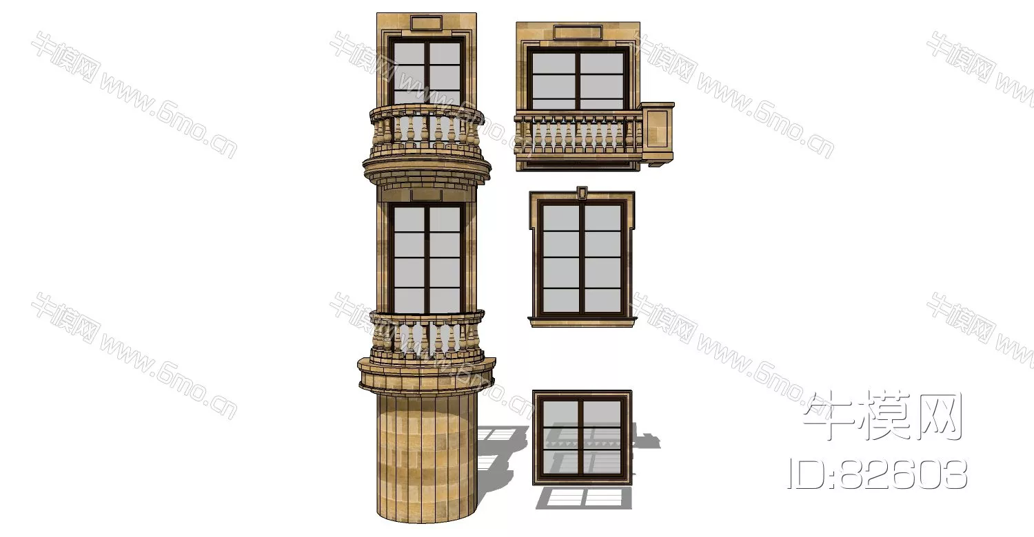 EUROPE DOOR AND WINDOWS - SKETCHUP 3D MODEL - ENSCAPE - 82603
