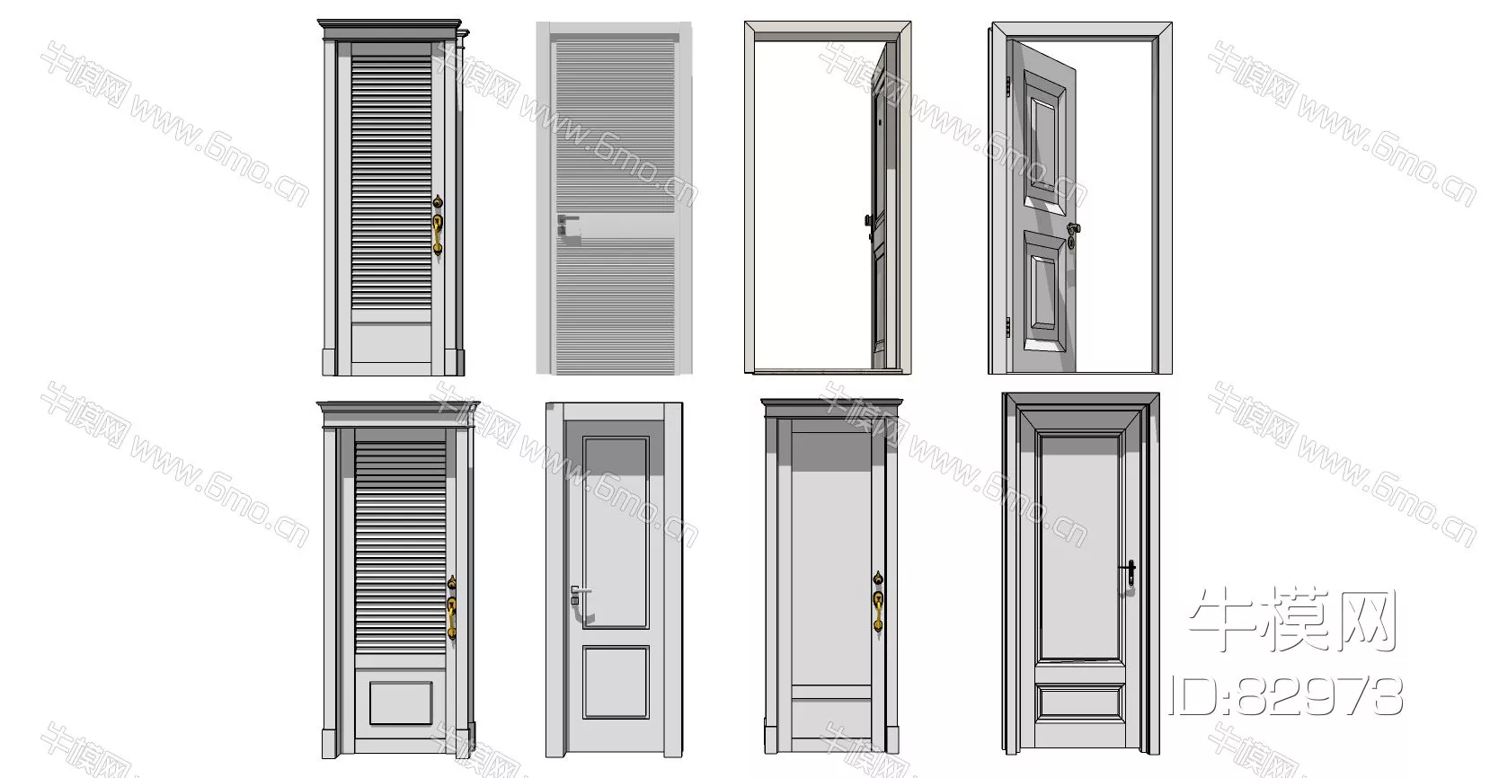 EUROPE DOOR AND WINDOWS - SKETCHUP 3D MODEL - ENSCAPE - 82973