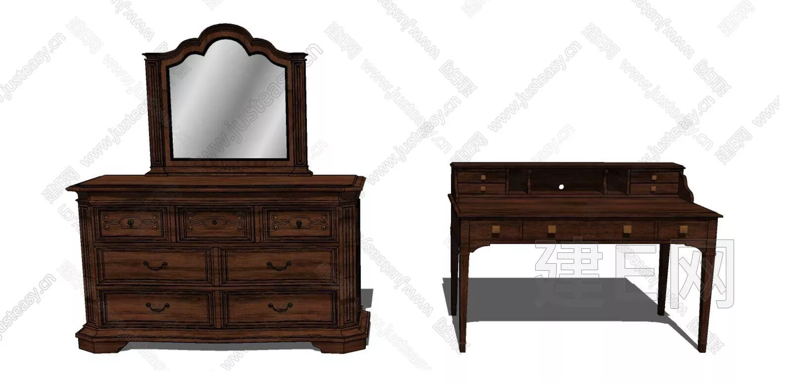 EUROPE DRESSING TABLE - SKETCHUP 3D MODEL - ENSCAPE - 112607646