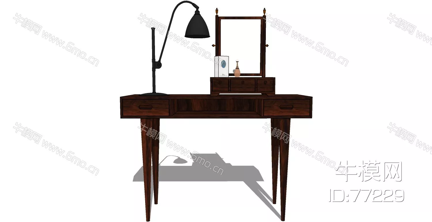 EUROPE DRESSING TABLE - SKETCHUP 3D MODEL - ENSCAPE - 77229