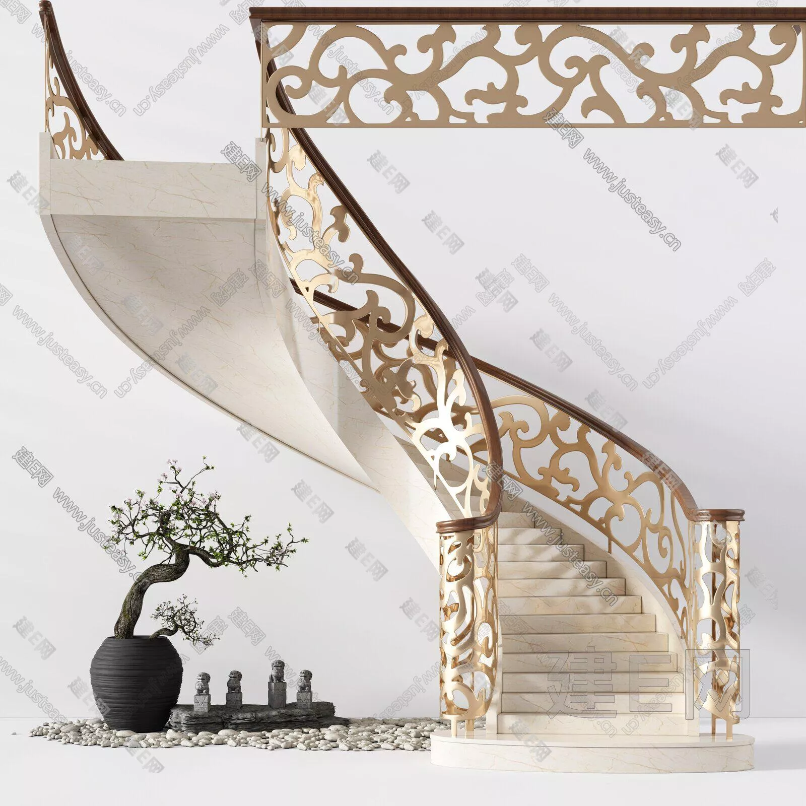 EUROPE ELEVATOR - STAIRS - SKETCHUP 3D MODEL - ENSCAPE - 111561995