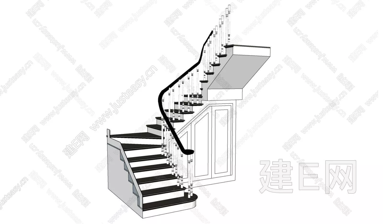 EUROPE ELEVATOR - STAIRS - SKETCHUP 3D MODEL - ENSCAPE - 113000834