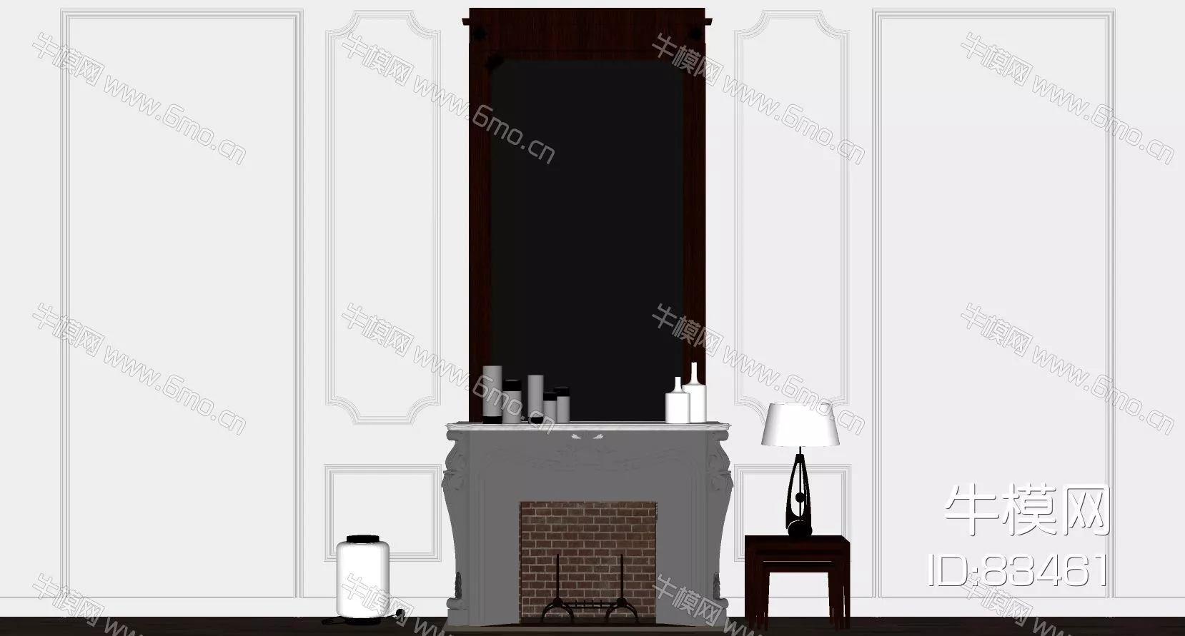 EUROPE FIREPLACE - SKETCHUP 3D MODEL - ENSCAPE - 83461