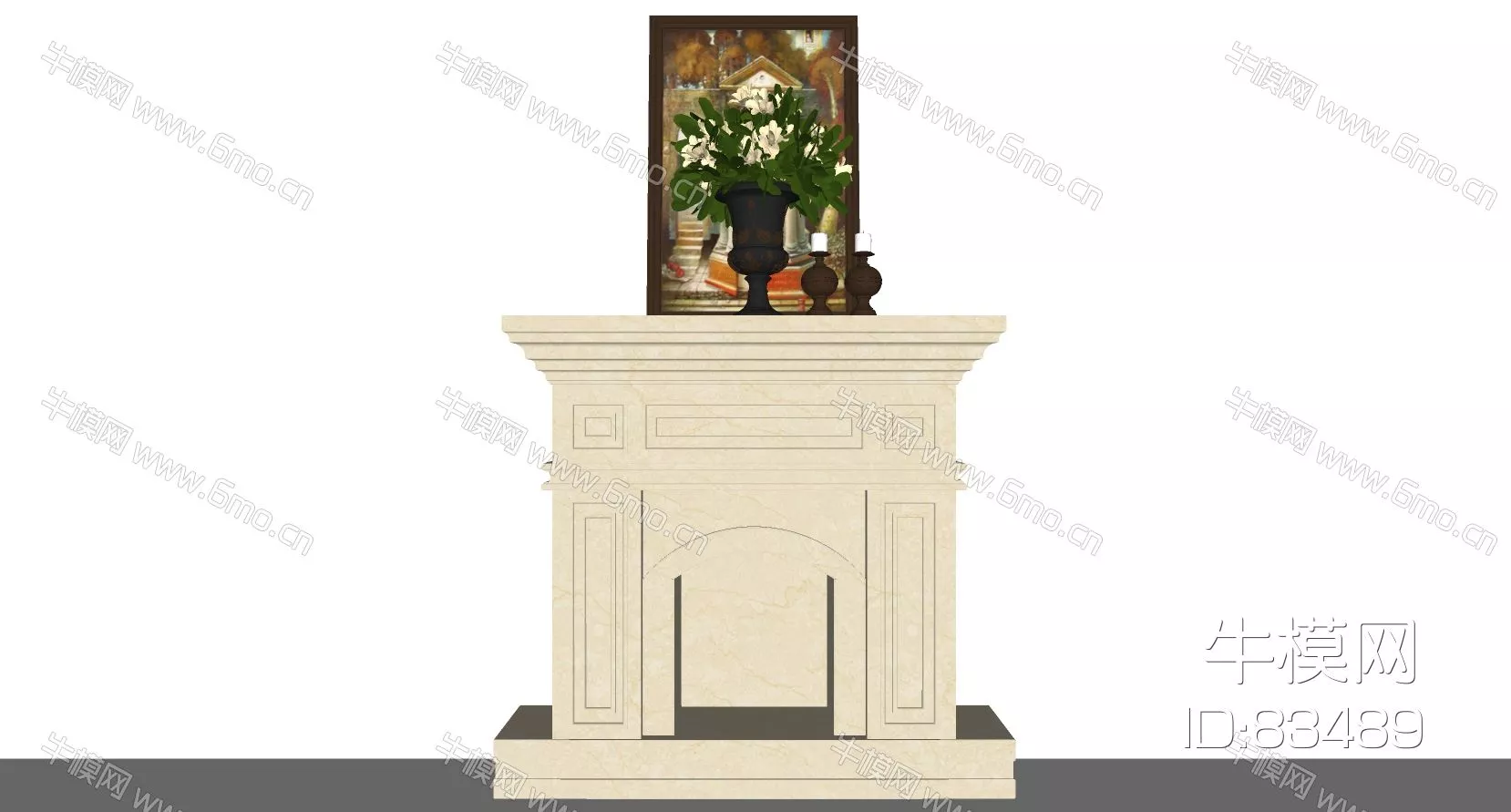 EUROPE FIREPLACE - SKETCHUP 3D MODEL - ENSCAPE - 83489