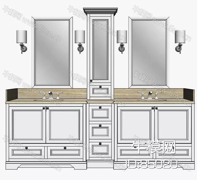 EUROPE KITCHEN - BATHROOM DECOR - SKETCHUP 3D MODEL - ENSCAPE - 85020