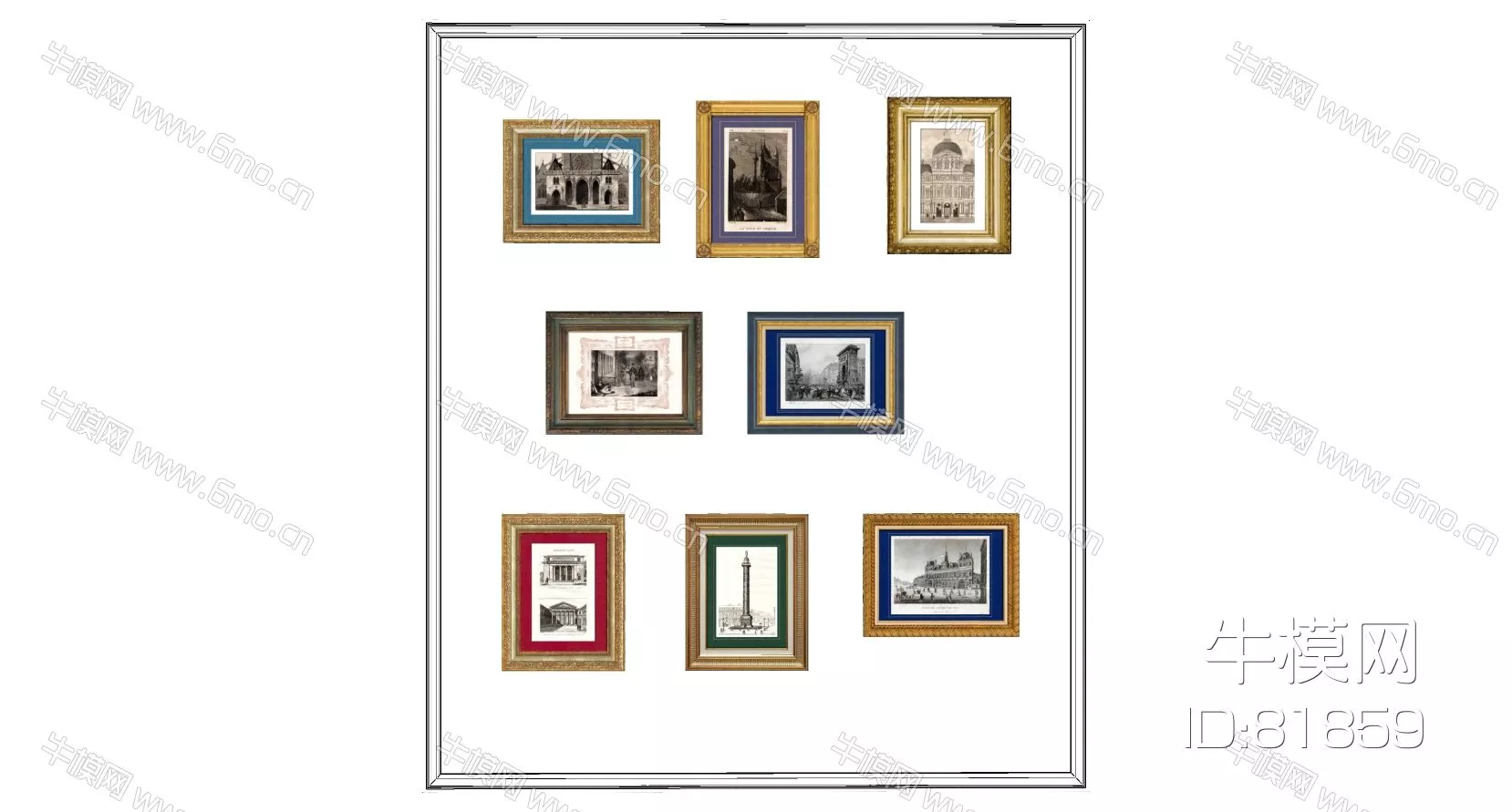 EUROPE PICTURE FRAME - SKETCHUP 3D MODEL - ENSCAPE - 81859