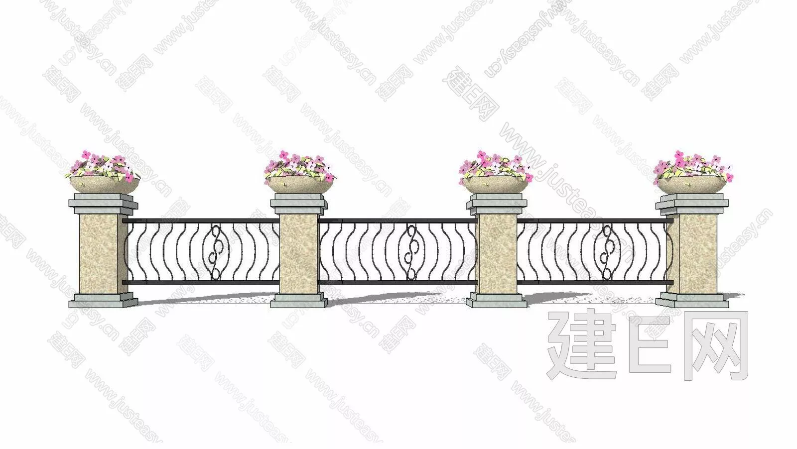 EUROPE RAILING - SKETCHUP 3D MODEL - ENSCAPE - 112410899