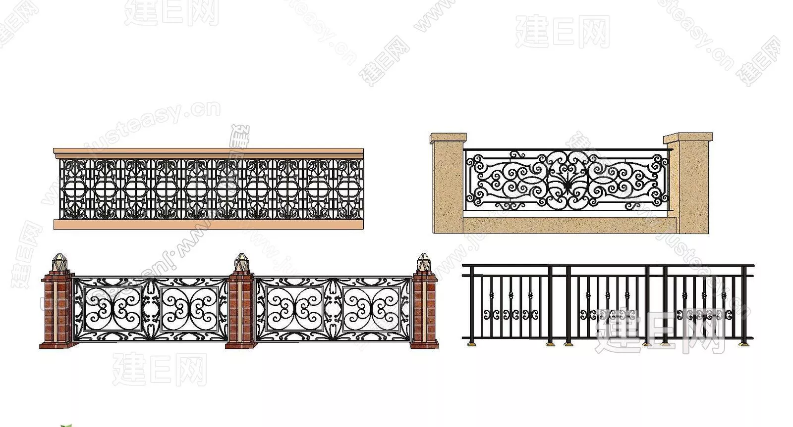 EUROPE RAILING - SKETCHUP 3D MODEL - ENSCAPE - 112410976