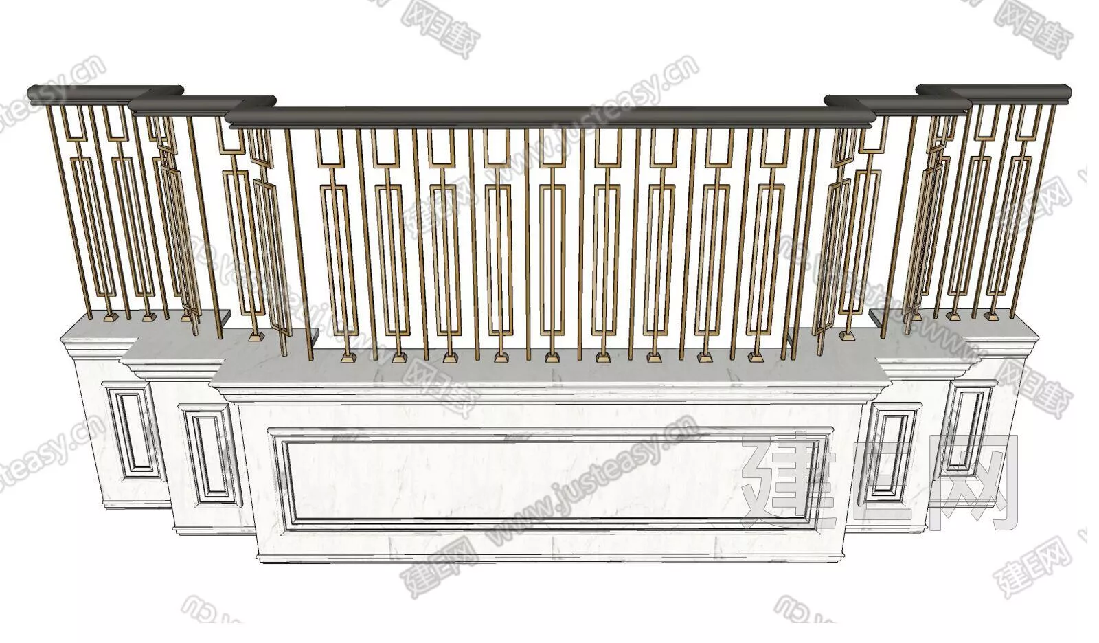 EUROPE RAILING - SKETCHUP 3D MODEL - ENSCAPE - 113197434