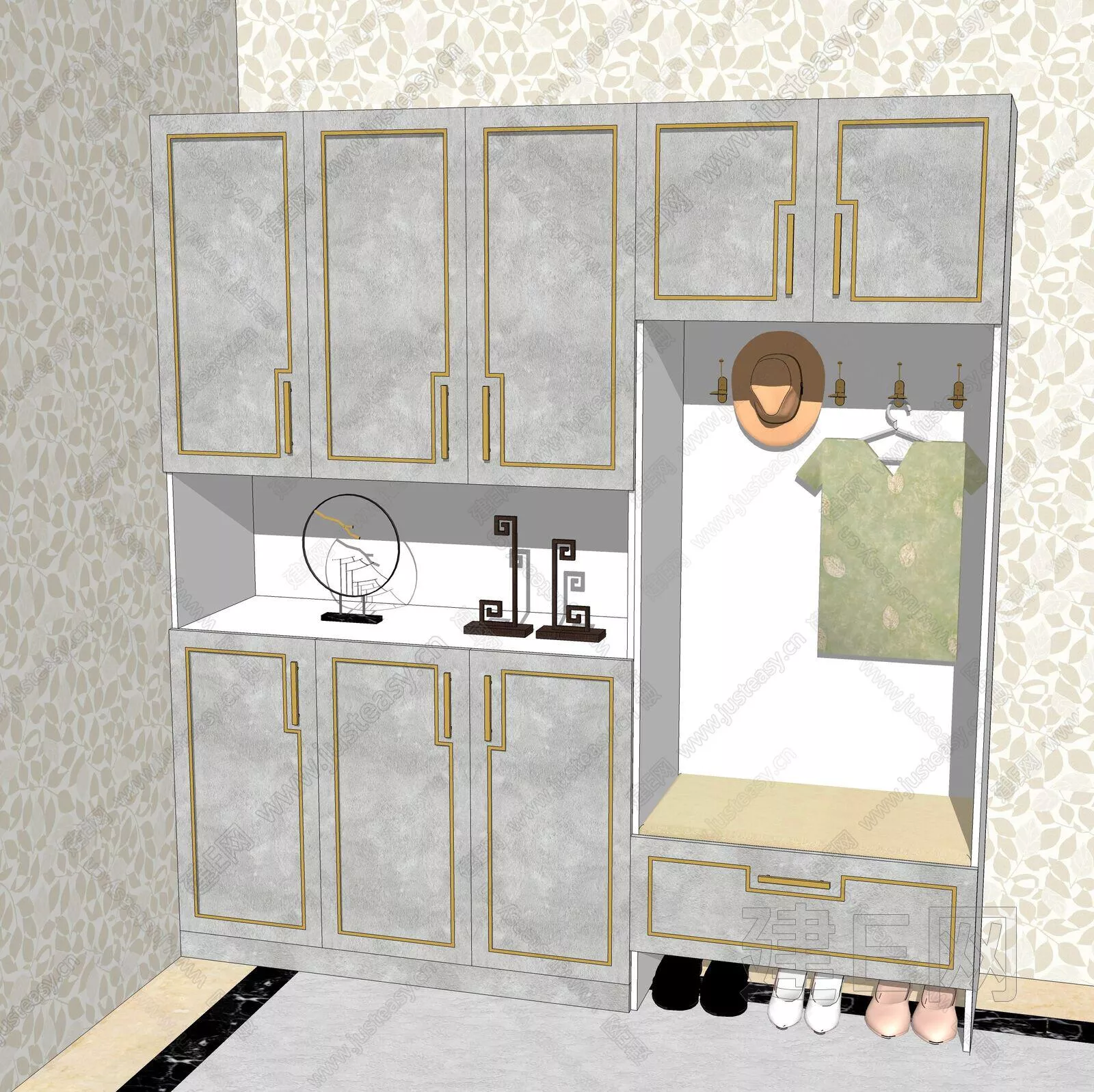 EUROPE SHOE CABINET - SKETCHUP 3D MODEL - ENSCAPE - 111821282