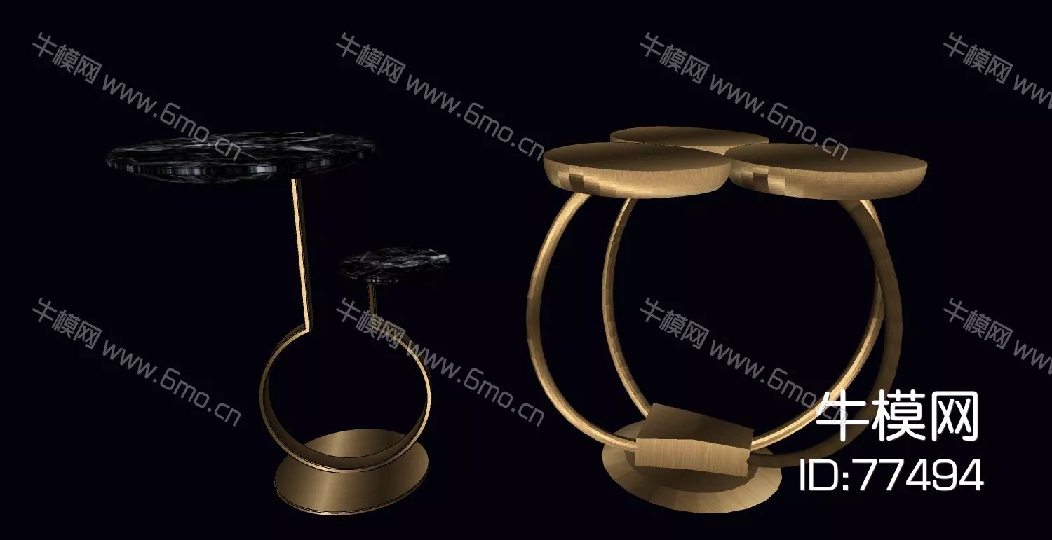 EUROPE SIDE TABLE - SKETCHUP 3D MODEL - ENSCAPE - 77494