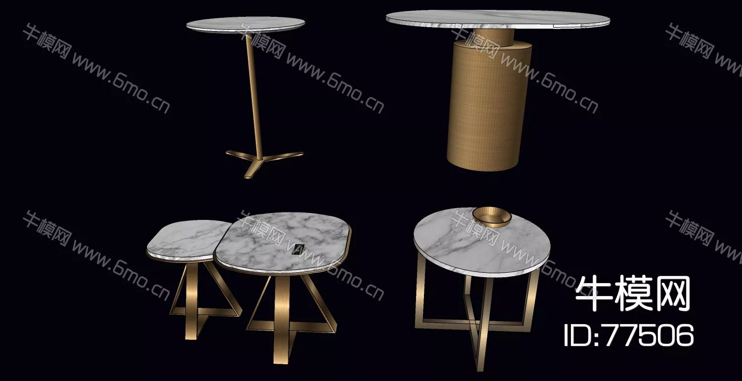 EUROPE SIDE TABLE - SKETCHUP 3D MODEL - ENSCAPE - 77506