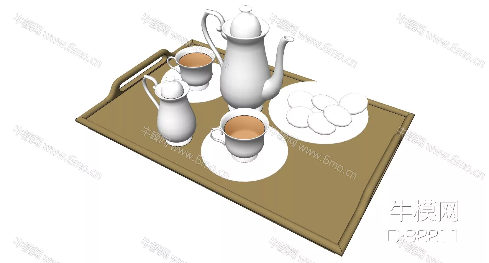 EUROPE TEA SET - SKETCHUP 3D MODEL - ENSCAPE - 82211