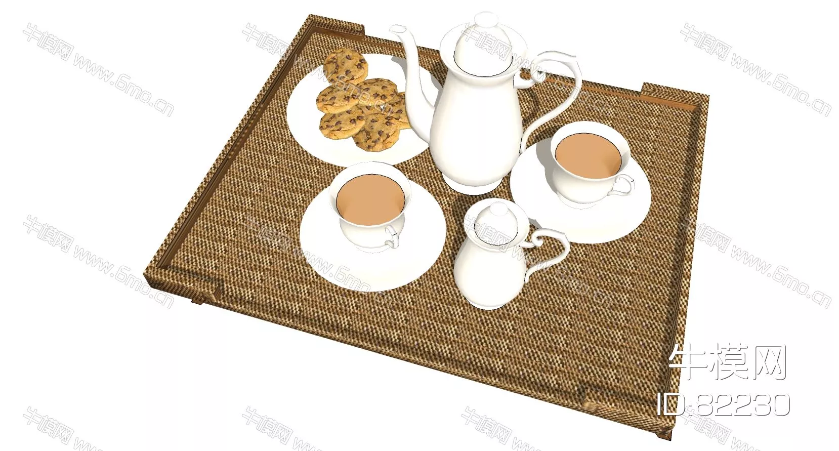 EUROPE TEA SET - SKETCHUP 3D MODEL - ENSCAPE - 82230