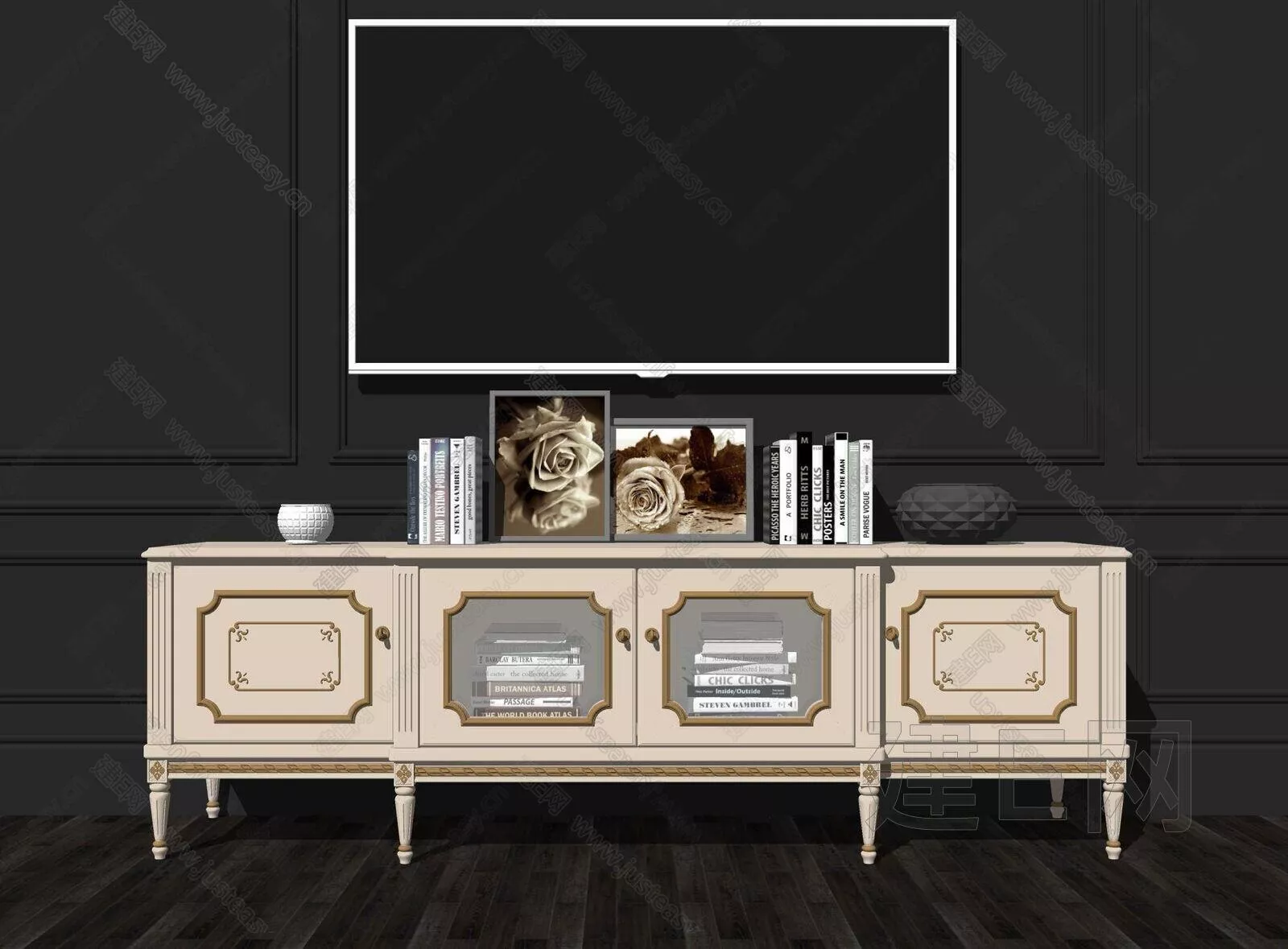 EUROPE TV CABINET - SKETCHUP 3D MODEL - ENSCAPE - 112476476