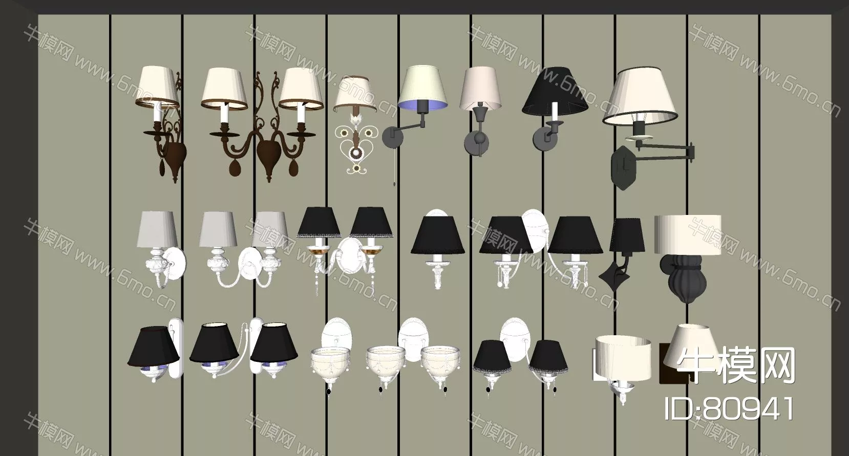 EUROPE WALL LAMP - SKETCHUP 3D MODEL - ENSCAPE - 80941
