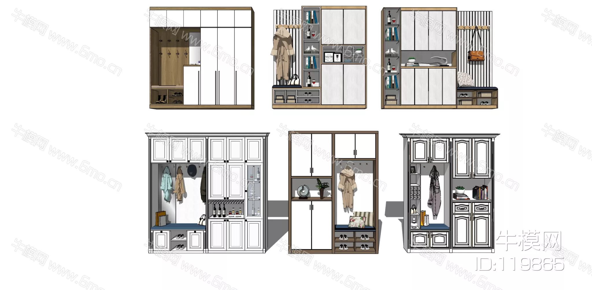 EUROPE WARDROBE SHELF - SKETCHUP 3D MODEL - ENSCAPE - 119865