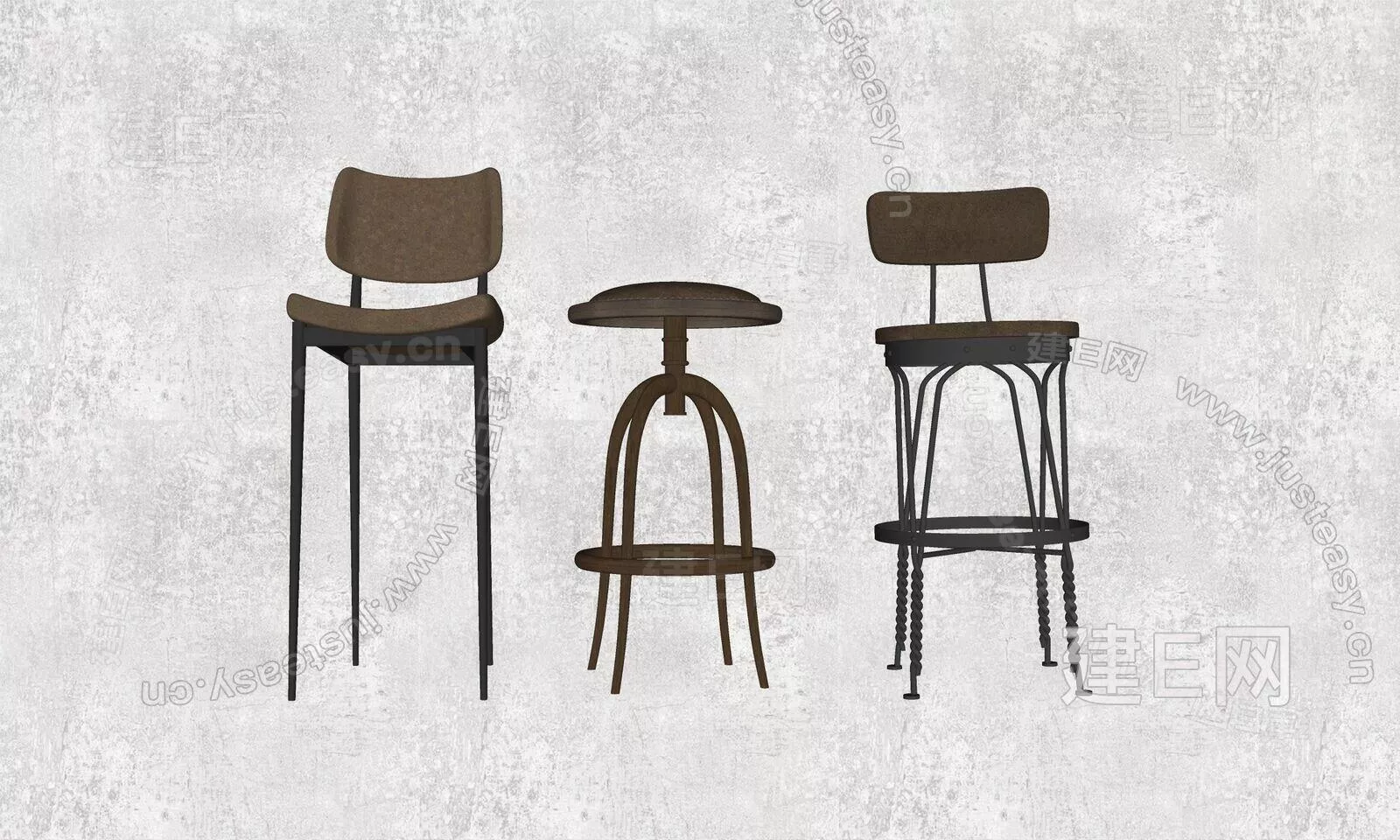 INDUSTRIAL BAR CHAIR - SKETCHUP 3D MODEL - ENSCAPE - 112869816