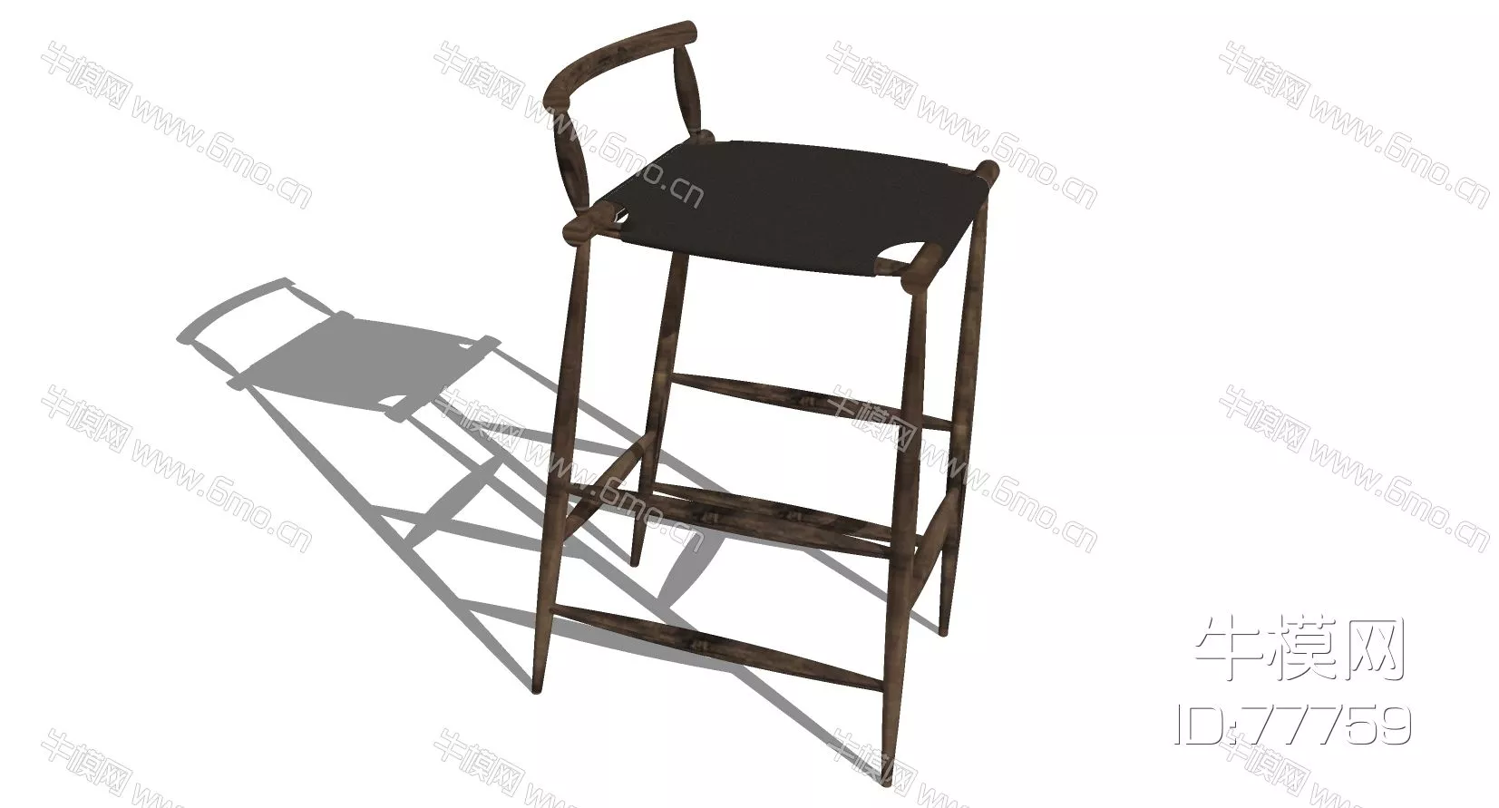 INDUSTRIAL BAR CHAIR - SKETCHUP 3D MODEL - ENSCAPE - 77759