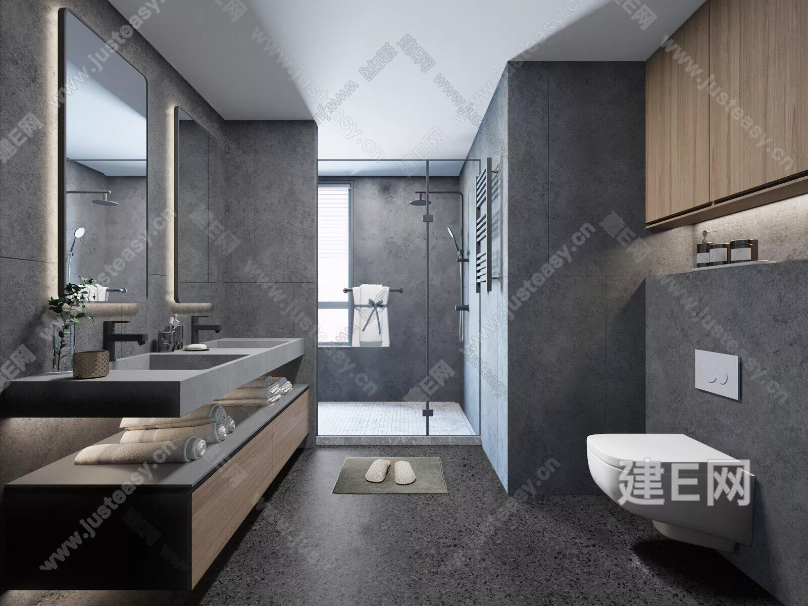 INDUSTRIAL BATHROOM - SKETCHUP 3D SCENE - ENSCAPE - 114444572