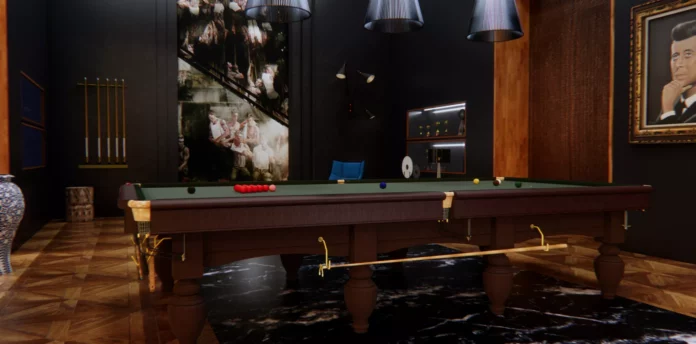 INDUSTRIAL BILLARD CLUB - SKETCHUP 3D SCENE - VRAY OR ENSCAPE - ID00221