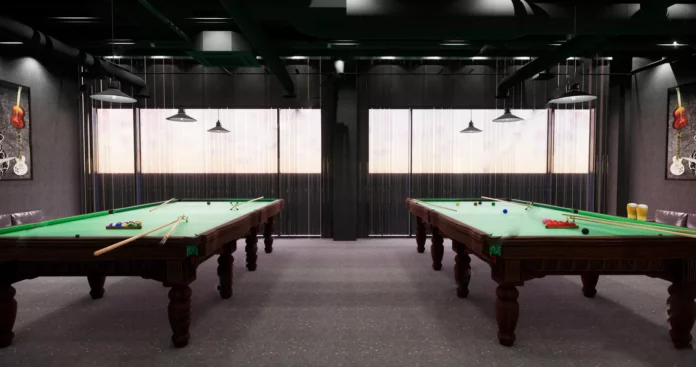 INDUSTRIAL BILLARD CLUB - SKETCHUP 3D SCENE - VRAY OR ENSCAPE - ID00222