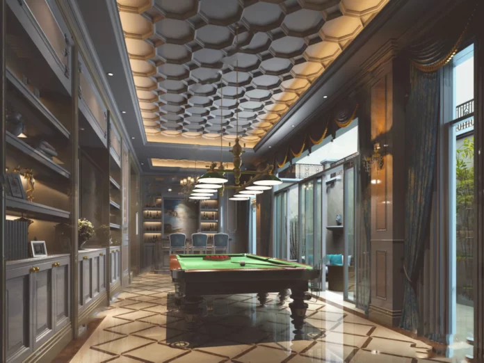 INDUSTRIAL BILLARD CLUB - SKETCHUP 3D SCENE - VRAY OR ENSCAPE - ID00227