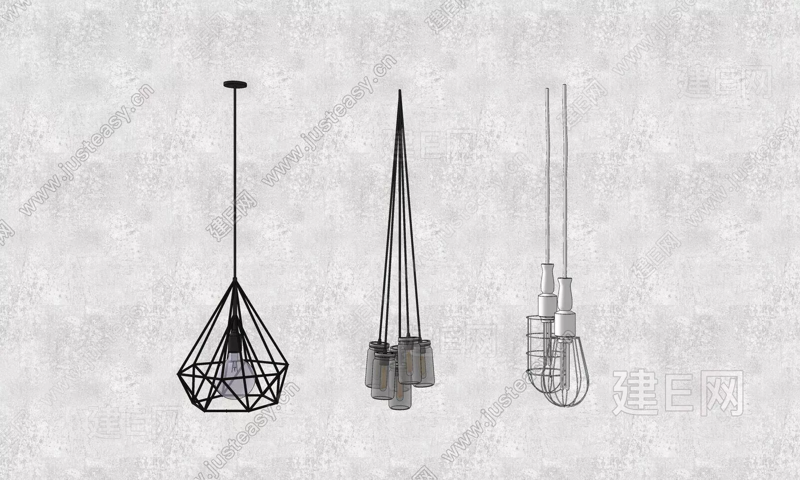 INDUSTRIAL CHANDELIER - SKETCHUP 3D MODEL - ENSCAPE - 112607549