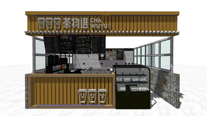 INDUSTRIAL COFFEE SHOP - SKETCHUP 3D SCENE - VRAY OR ENSCAPE - ID00291