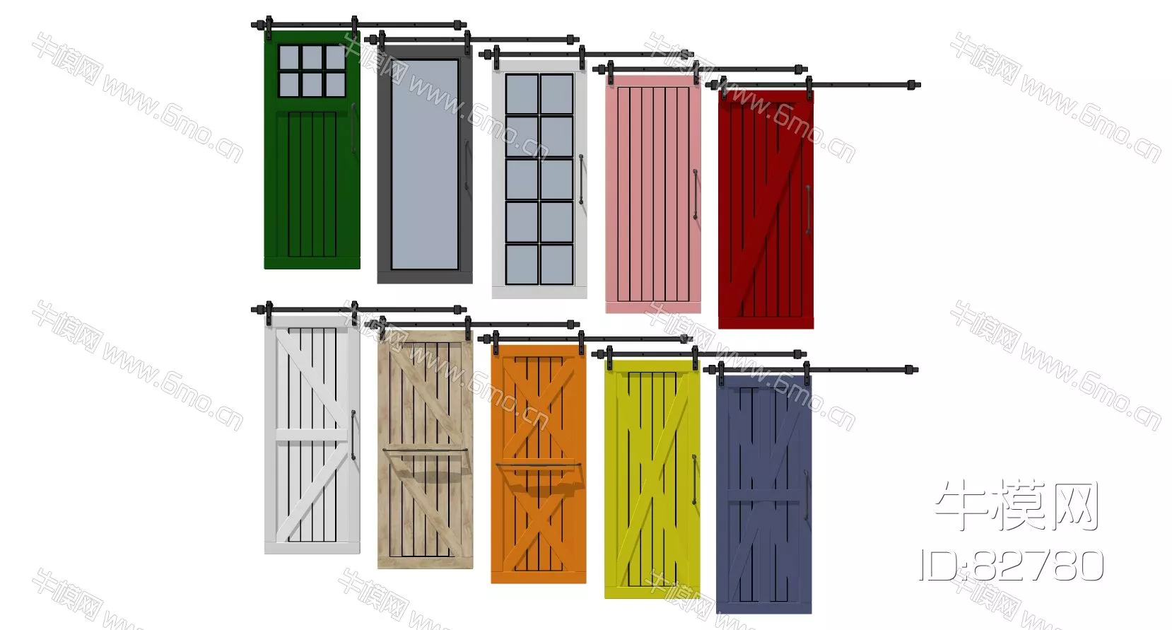 INDUSTRIAL DOOR AND WINDOWS - SKETCHUP 3D MODEL - ENSCAPE - 82780