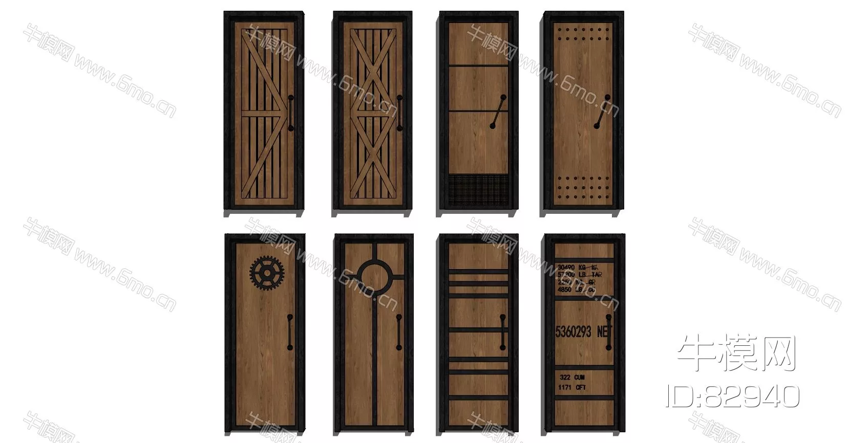 INDUSTRIAL DOOR AND WINDOWS - SKETCHUP 3D MODEL - ENSCAPE - 82940