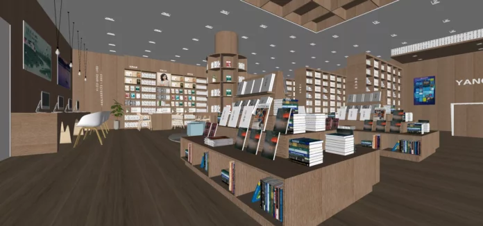 INDUSTRIAL LIBRARY - SKETCHUP 3D SCENE - VRAY OR ENSCAPE - ID00405