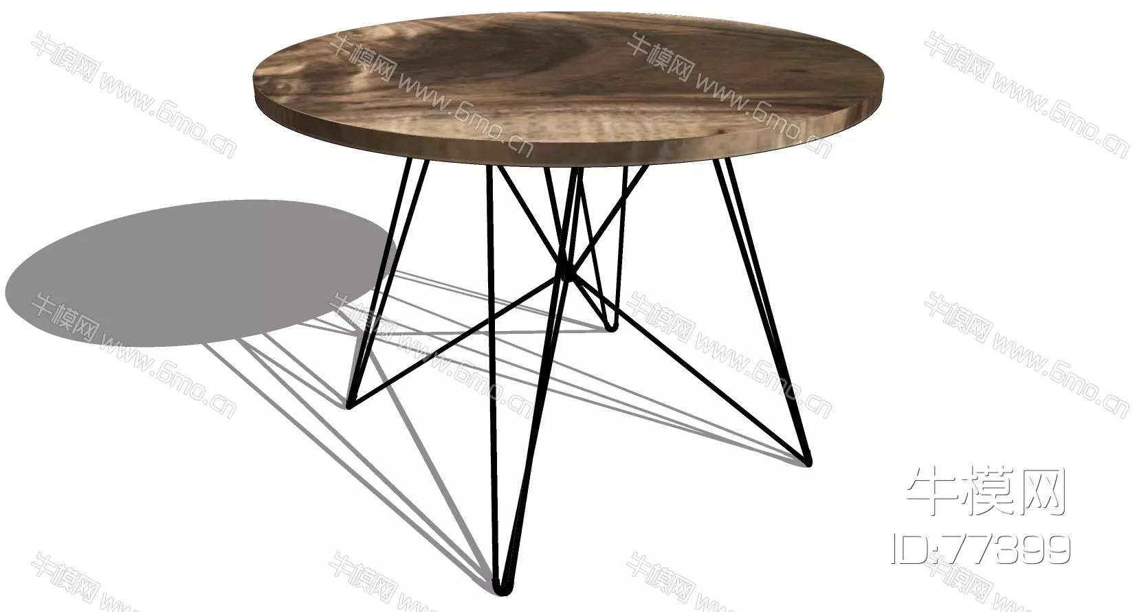 INDUSTRIAL SIDE TABLE - SKETCHUP 3D MODEL - ENSCAPE - 77399