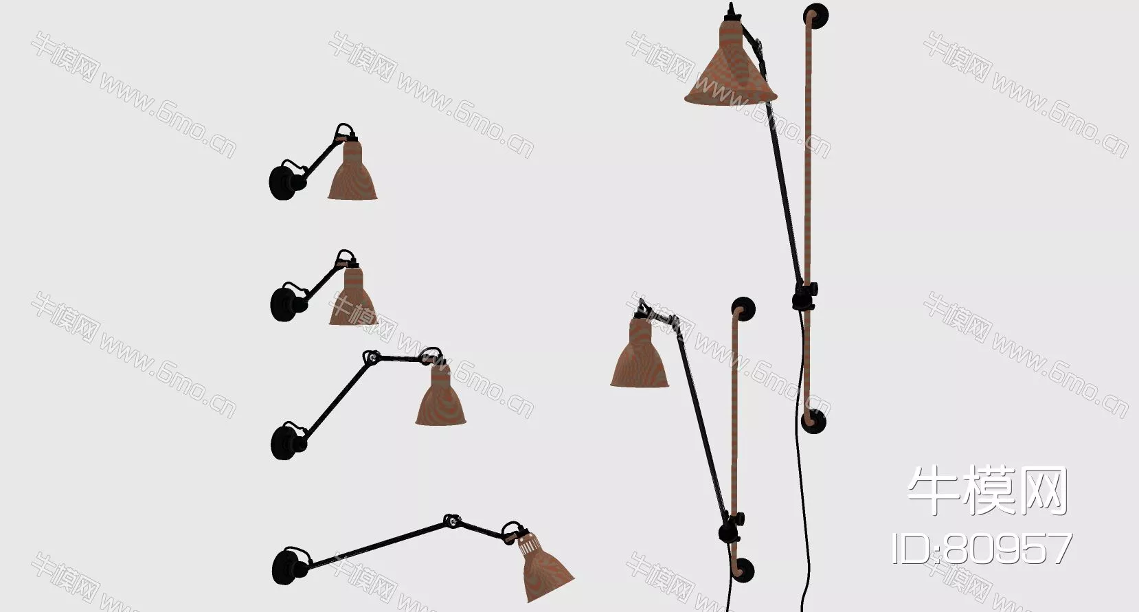 INDUSTRIAL WALL LAMP - SKETCHUP 3D MODEL - ENSCAPE - 80957