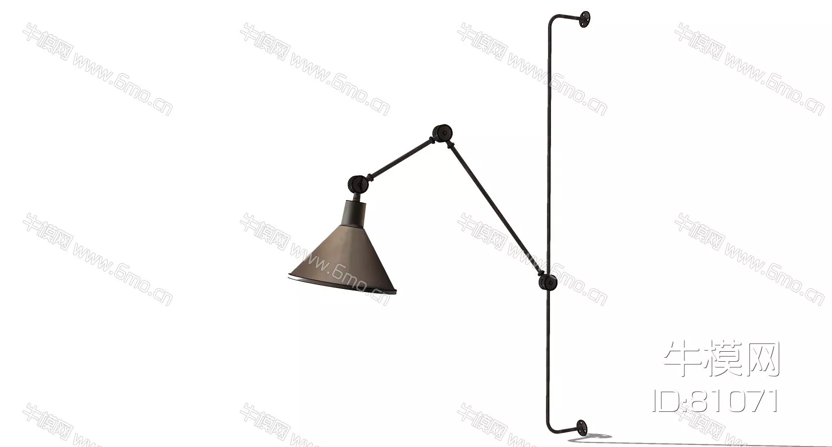 INDUSTRIAL WALL LAMP - SKETCHUP 3D MODEL - ENSCAPE - 81071