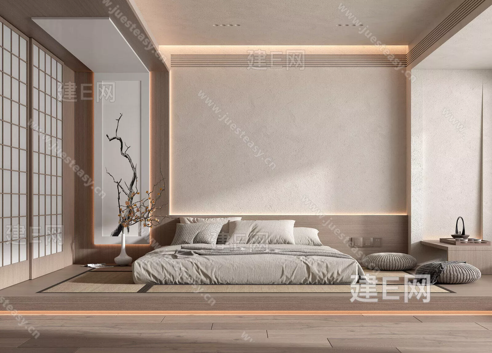 JAPANESE BEDROOM - SKETCHUP 3D SCENE - ENSCAPE - 101402495