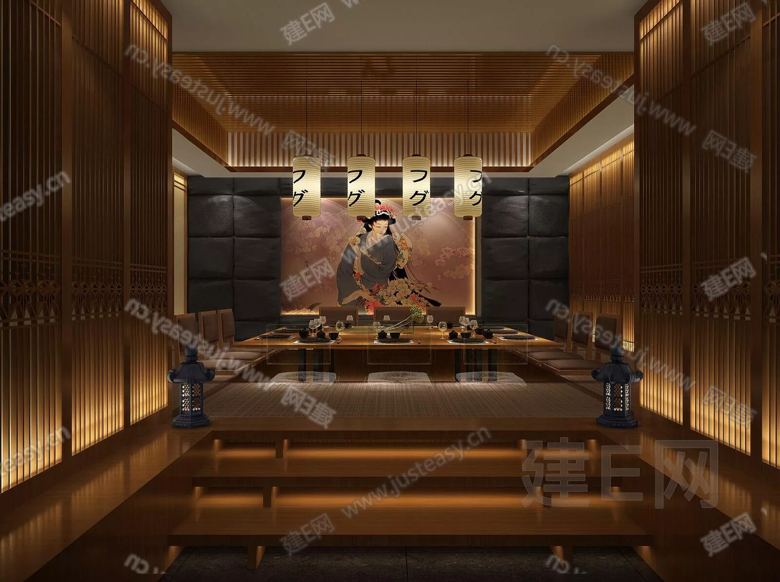 JAPANESE DINING ROOM - SKETCHUP 3D SCENE - ENSCAPE - 107627851
