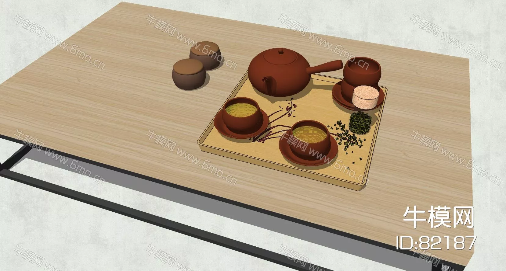 JAPANESE TEA SET - SKETCHUP 3D MODEL - ENSCAPE - 82187