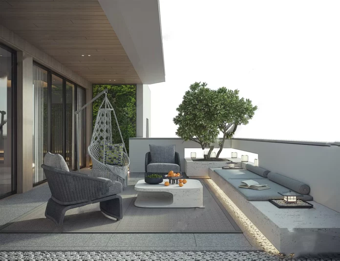 MINIMALIST BALCONY - SKETCHUP 3D SCENE - VRAY OR ENSCAPE - ID00475