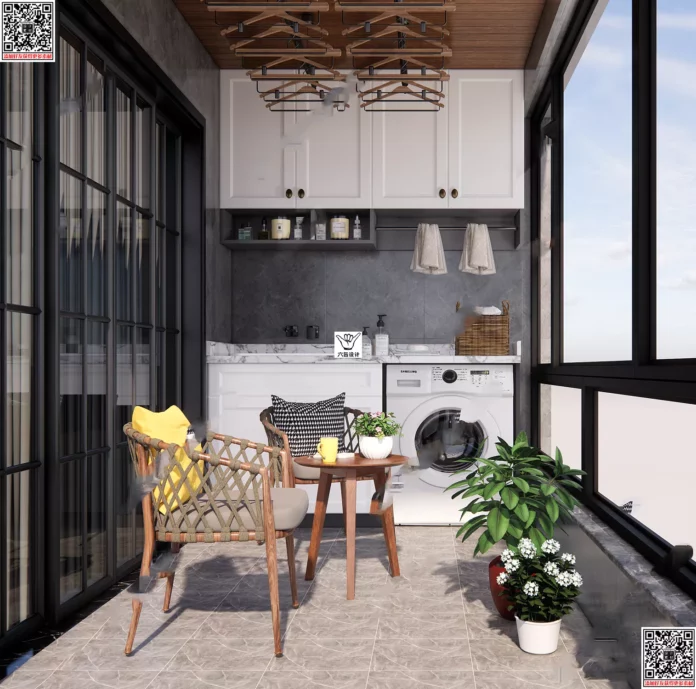 MINIMALIST BALCONY - SKETCHUP 3D SCENE - VRAY OR ENSCAPE - ID00490