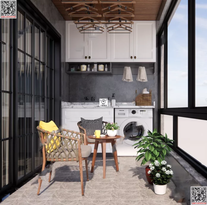 MINIMALIST BALCONY - SKETCHUP 3D SCENE - VRAY OR ENSCAPE - ID00504